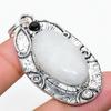 Rainbow Moonstone, Spinel 925 Sterling Silver Jewelry Pendant 2.36" G8T77