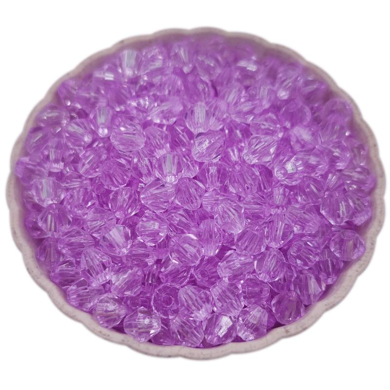 Творческие двухконусные свободные бусины 20-200 шт 5-8 мм акриловые прозрачные для изготовления ювелирных изделий своими руками граненые принадлежности