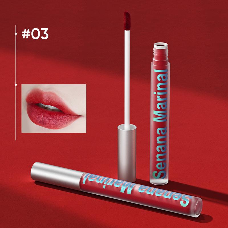 SENANA Матовая матовая бархатная воздушная глазурь для губ Водонепроницаемая помада для макияжа губ