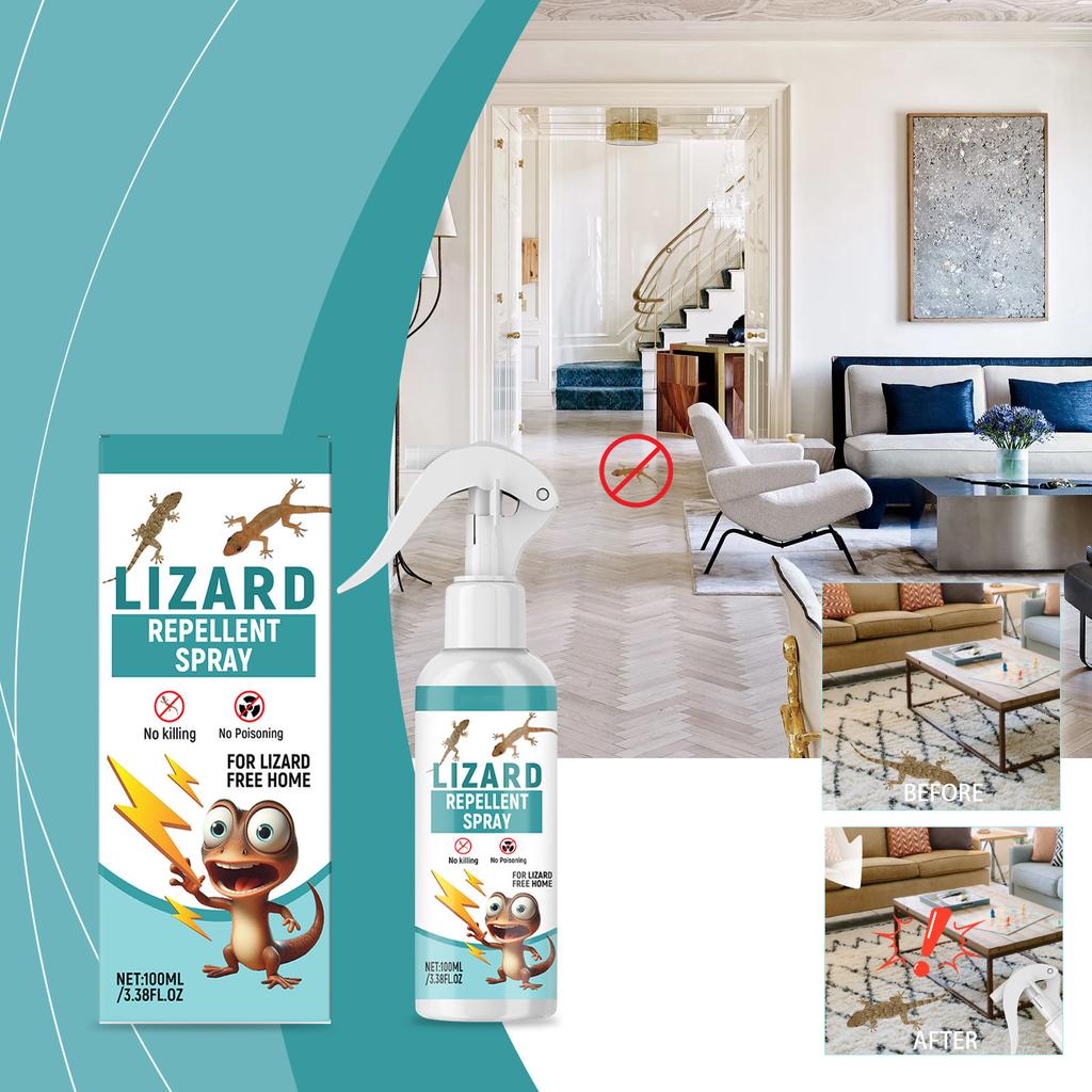 Спрей от вредителей легко отпугивает гекконов и ящериц, безопасно и эффективно поддерживая среду, свободную от вмешательства гекконов и ящериц, 100 мл