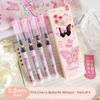 4Pcs Aesthetic Butterfly Rose Gel Pens Smooth Quick Drying Ink Creative Stationery for School Office DIY Art Craft Use