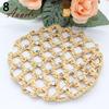 Extremely Good Bun Cover Hair Net Ballet Dance Skating Rhinestone Crochet Snood