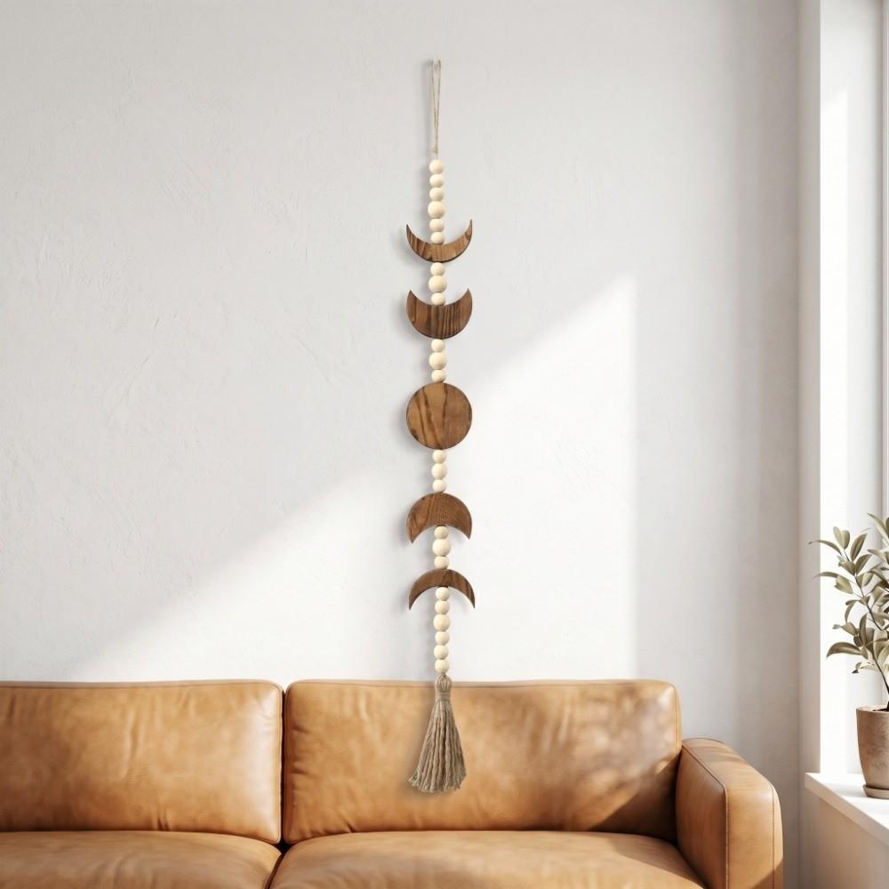 29.92in Boho Tassel Pendant Wooden Boho Wall Decoration Home Wall Pendant Living Room