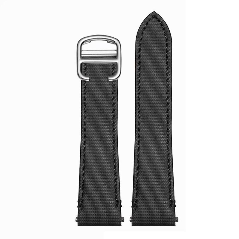 Нейлоновый ремешок 21 мм с быстросъемным креплением для ремешка Cartier Santos новый W2SA0007 средний Холщовый Водонепроницаемый Спортивный ремешок для часов Черный Синий