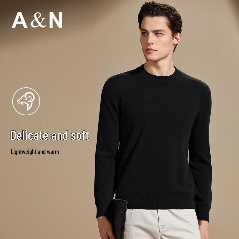 Antonio Men's 100% Cashmere Round Neck Pullover Sweater