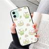 Black Case for iPhone 16 15 Plus 14 13 12 11 Pro 8 6 SE XR XS Max P30 Nova 5T Y5P Y6 Y7 Y8P Y9 Realme C30 C33 C31 L-23 Frog Keroppi
