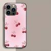 Чехол с вишневым бантом для iPhone 17 Air 15 Pro 14 Plus 16 Pro Max 17E 16E 12 13 Mini 11 Чехол Милый Fundas