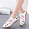 Summer Women's Sandals, Large Size Hollow Hole Shoes, Leather Mother Shoes, Women's Single Shoes, Breathable Shoes
