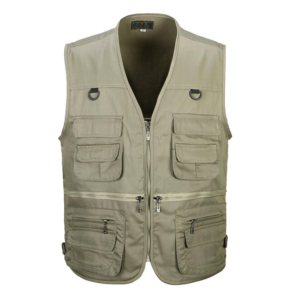 Men's Breathable Outdoor Vest With Multiple Pockets, Sleeveless And Durable Jacket, Camping, Fishing, Hunting, Photography Vest