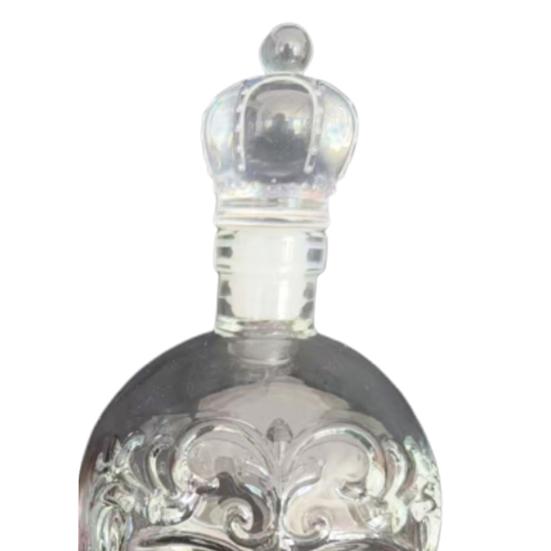 Графин для вина «Готический череп» объемом 350 мл, стеклянный графин ручной работы с герметичной пробкой, графин для виски, водки, пива