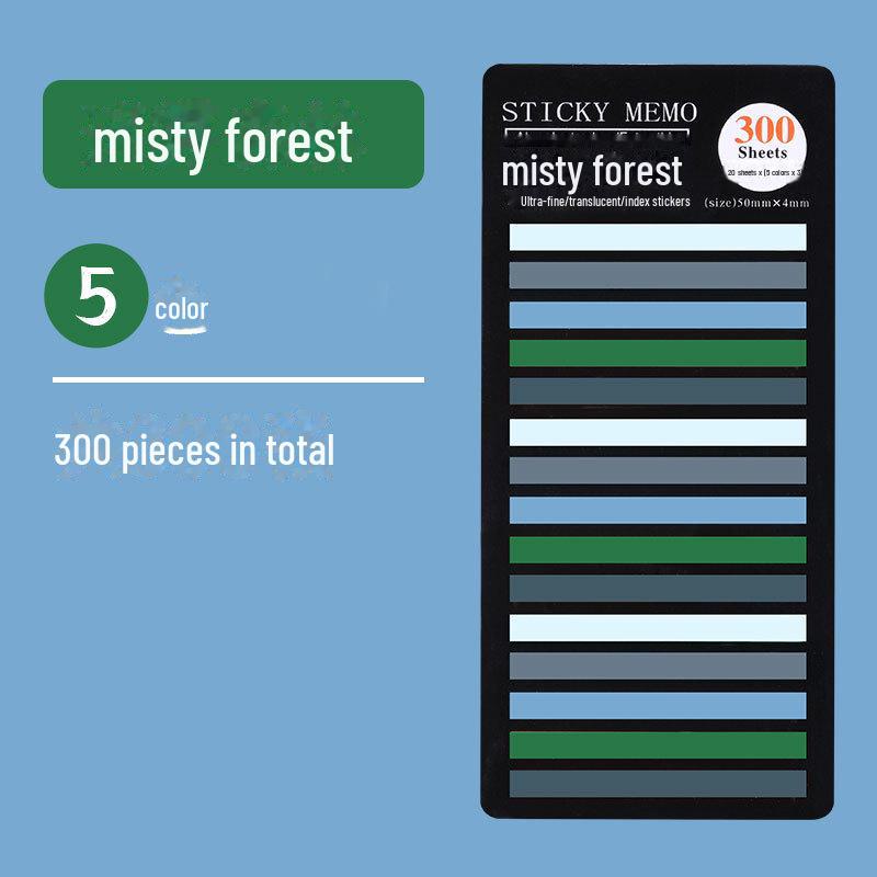 Morandi Color PET Sticky Note Key Mark, Small Fresh, перезаписываемые, с отрывными листами, пластиковый материал