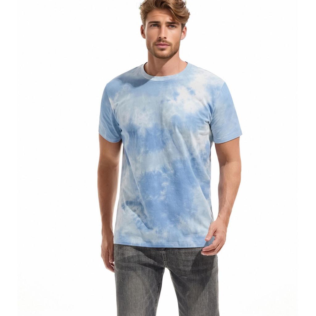 Мужская футболка с короткими рукавами и принтом тай-дай