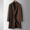 Autumn and Winter Medium and Long Double-breasted Wool Trench Coat, Youth Casual Warm Double-sided Wool Jacket