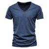S1120503 Men's Top Solid Color Short Sleeve Cotton T-shirt