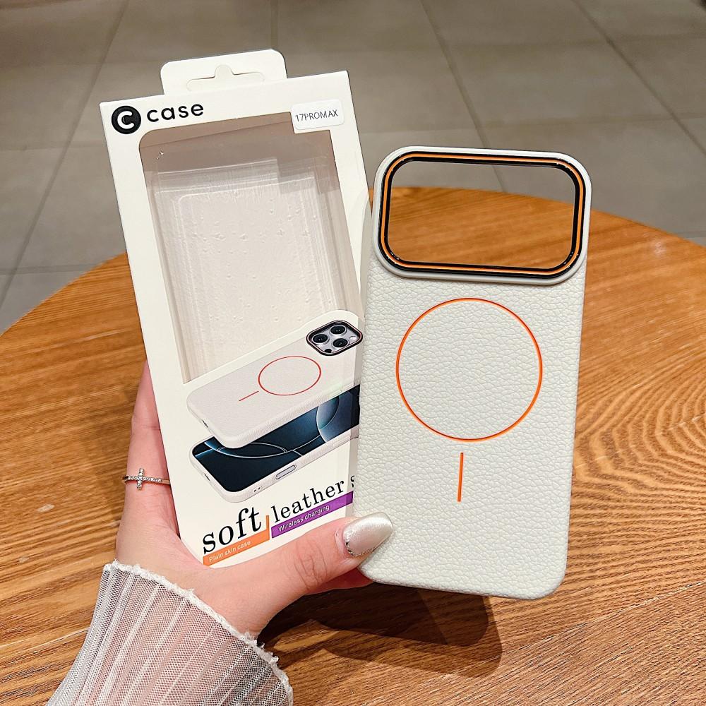 Кожаный чехол для телефона Apple 17 Promax для IPhone 16 Роскошная магнитная защитная крышка 15 Противоударный чехол