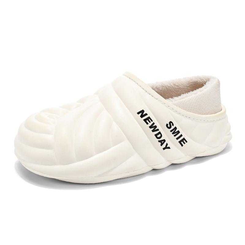 Теплая зимняя хлопковая обувь, женские теплые меховые домашние тапочки, нескользящие плюшевые тапочки из ЭВА, домашние тапочки для пар с толстой подошвой, шлепанцы