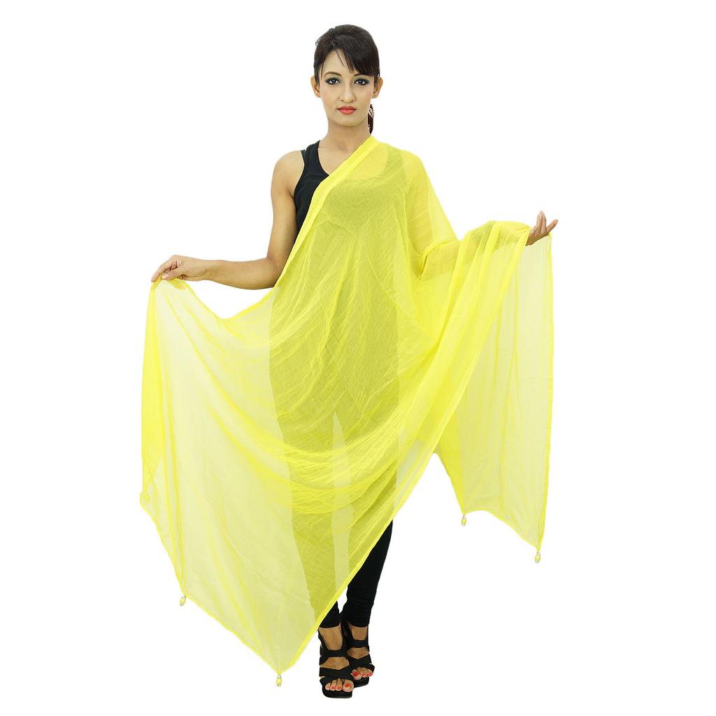 Длинный палантин из шифоновой смеси Dupatta Neck Wrap Женщины носят индийские шарфы Chunni
