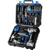 DEKO 126-Piece Tool Set with 8V Electric Drill, Perfect for Home Improvement, DIY, Furniture Assembly, Home Maintenance, and Repairs, Includes a Conve
