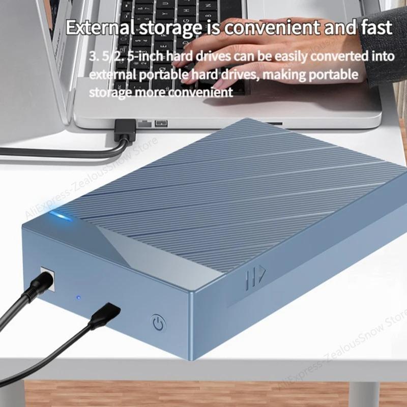 Корпус для 2.5/3.5-дюймового HDD USB 3.0 к SATA Внешний Жесткий Диск Поддержка 12 ТБ Корпус для Жесткого Диска 5 Гбит/с Высокоскоростной Адаптер для ПК Ноутбука