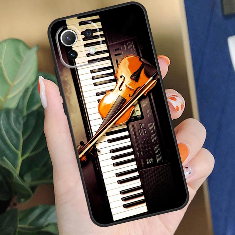 Чехол для скрипки и пианино для Xiaomi 15 14 Ultra 13T 14T 15T Pro 17 Pro Max POCO F8 F7 F5 F6 X5 X6 X7 Pro Чехол