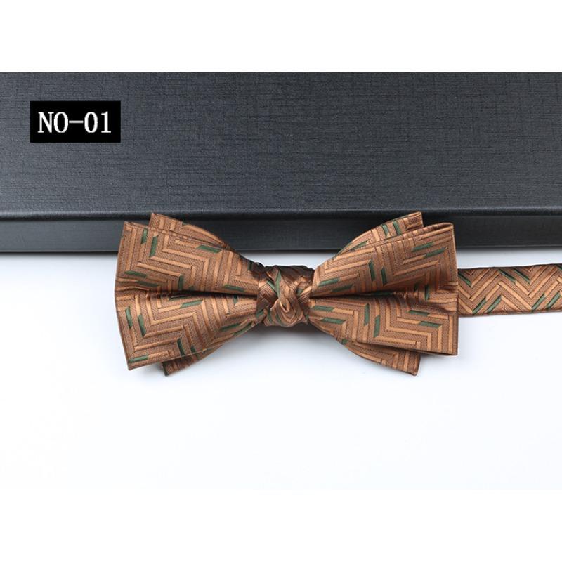 Деловой галстук-бабочка Мужская рубашка Костюм Джентльмен Узор Высококлассный Свадебный Ведущий Банкетный Бант