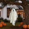 Durable Halloween Holiday Decor Hanging Ghost for Outdoor Decoration, Cute Flying Satin White Reusable Party Decorations Home, Tree, Porch,