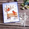 Bird Tree Die Cuts for Card Making, Park Chair Metal Cutting Dies, Metal Die Cutting Mold, Scrapbooking Dies, DIY Etched Embossing Stencil for Crafts