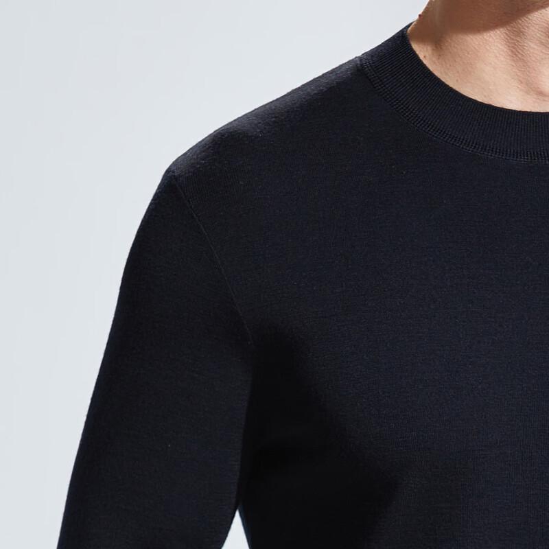 Antonio Men's Machine Washable 100% Fine Wool Crewneck Sweater