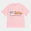 Unisexs Tshirt Lazy Plush Hamster Korean Text Emoji Tshirt Unisex Short Sleeved Street Casual Cotton Printed Summer Tshirt