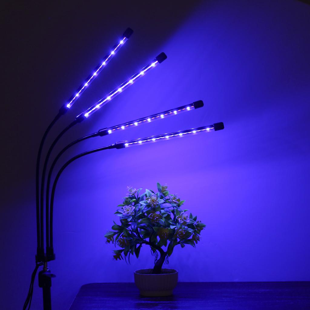 4-головочные светодиоды для выращивания растений с регулируемой подставкой-штативом Лампа для выращивания растений полного спектра 10