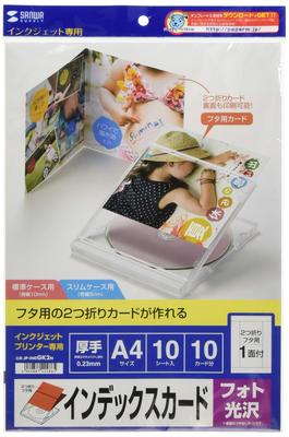 SANWA SUPPLY Фото Глянцевый Чехол Карта A4 CD/DVD (складчатость) JP-INDGK2N