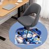 1PC Sleepwear Elephant Round Chair mat Area Rug - Non-Slip, Floor Mat for Office, Bedroom, home decor Christmas Gift c0528011