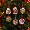 Flat Design Christmas Photo Frame Hanging Rope Xmas Tree Decoration  For Wall