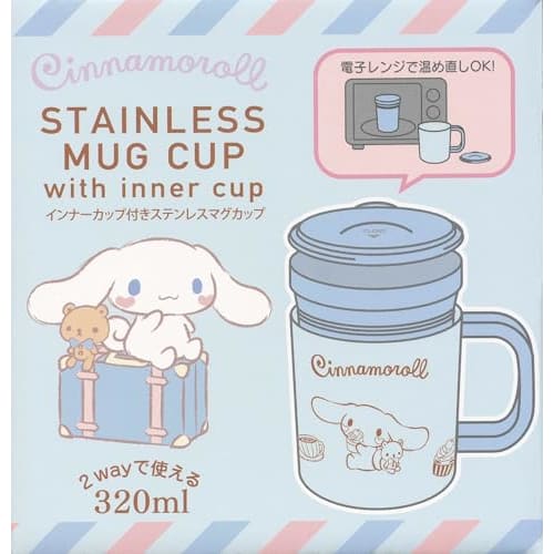 Skater Inner Cup Thermal/Cold Stainless Steel Mug 330ml with Lid Vacuum Insulated Double Structure Sanrio Cinnamoroll STMG4NI-A