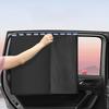 4-Piece Magnetic Car Curtain - Adjustable Blackout Sunshade with 99% UV Protection, Foldable Side Privacy Cover, Durable