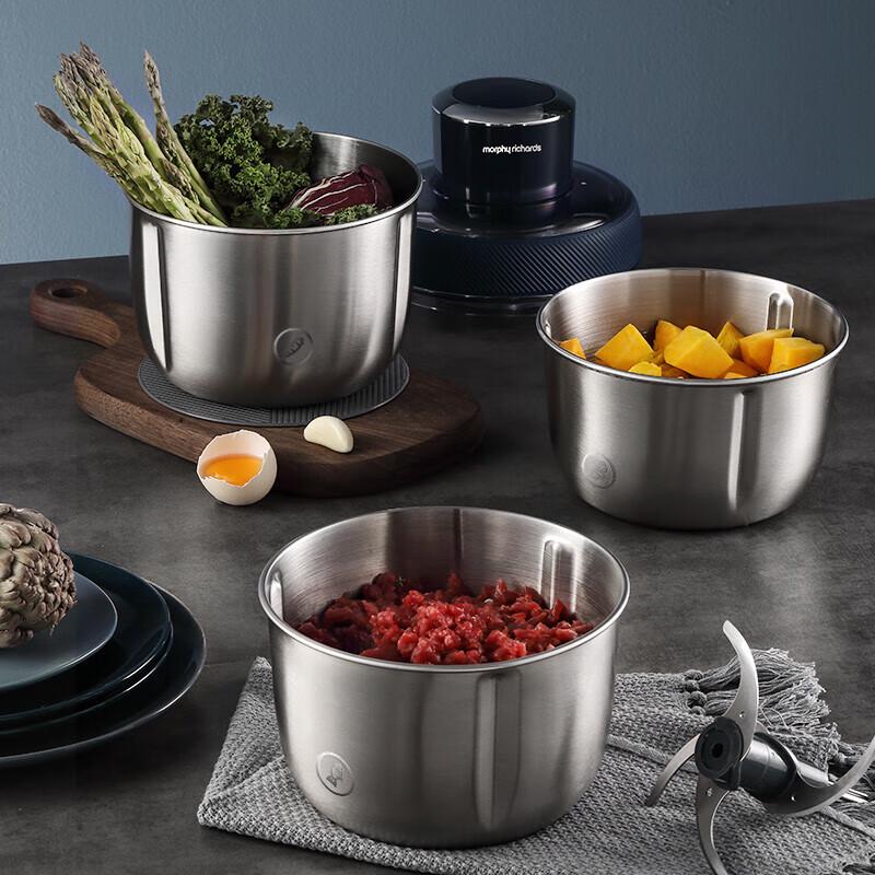 Многофункциональный кухонный комбайн Morphy Richards с набором из 3 чаш, штекер CN (адаптер в комплекте)