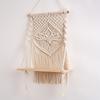 Floating Shelf with Nordic Style Lanyard Handmade Cotton Rope Bohemian Macrame Wall Hanging Shelf Indoor Decoration