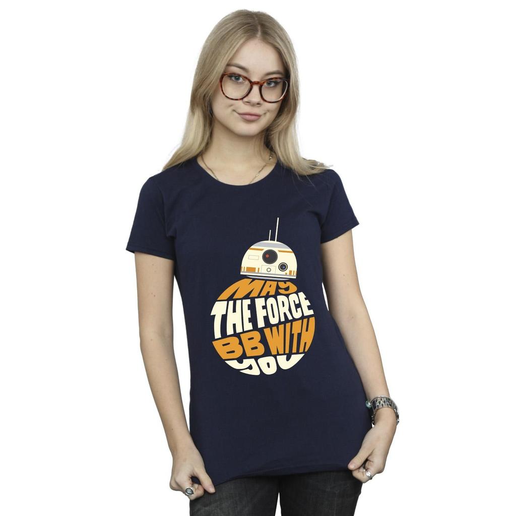 Star Wars Womens/Ladies May The Force BB8 Cotton T-Shirt