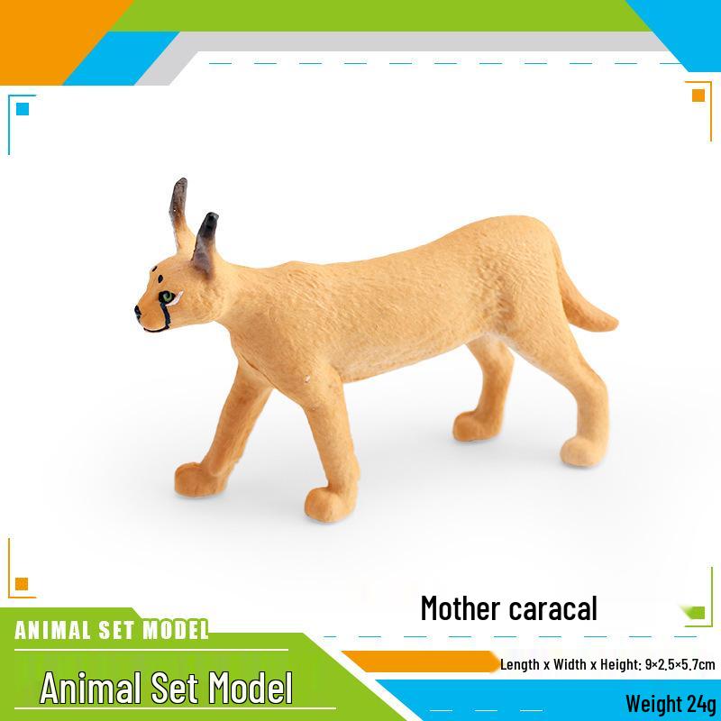 Cross-Border Children's Wild Animal Cognitive Toy - Cheetah & Abyssinian Cat Models