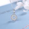 S925 Sterling Silver SUNFLOWER Necklace Micro Inlaid Zircon Full Diamond Snowflake Pendant Japanese and Korean Temperamental Niche Clavicle Chain