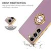 Coque pour Samsung Galaxy A57 5G, Protection Silicone Souple avec Anneau Rotatif - Violet
