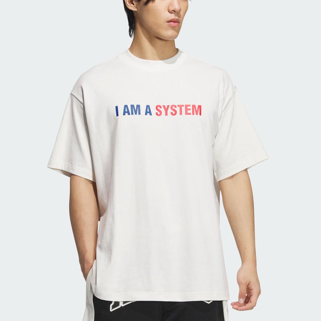 Adidas Футболка Harden Series Bb Harden, баскетбольная, с круглым вырезом, с коротким рукавом, мужская, белая JY2752