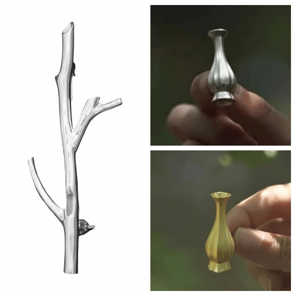 Изысканная брошь-булавка «Цветущая ветвь» Элегантная брошь-цветочная композиция Мини-брошь в виде вазы-капусты Вечеринка