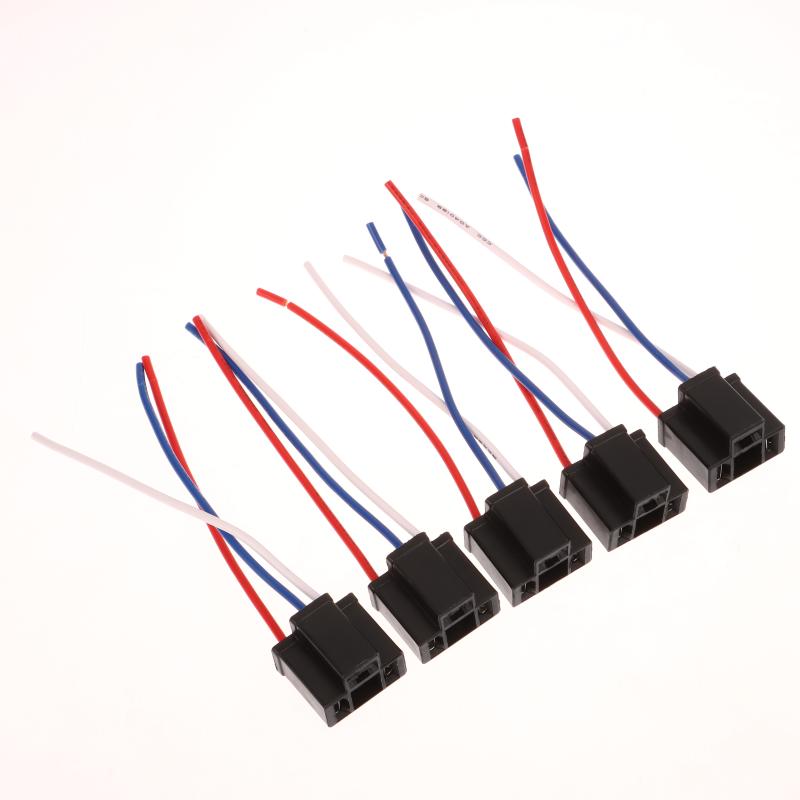 5 шт. Патрон для лампы H4 Автоаксессуары H4 3-контактный Замена фары автомобиля Ремонт Разъем держателя лампы Штекер Провод Патрон
