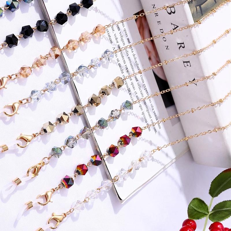 Богемные хрустальные бисерные цепочки для очков, ремешок для лица, маска-цепочка, держатель для очков, веревка, шнур для солнцезащитных очков, шейный ремешок, подарок для женщин