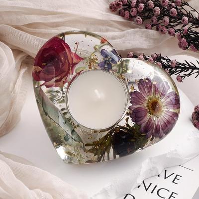 2 шт. Подсвечники в форме сердца Эпоксидная форма Сделай сам Подсвечник Смола для литья Силиконовая форма для чайной свечи для контейнера для мелочей Изготовление поделок И домашний декор,