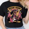 Rockin' Hound Graphic T-Shirt, Vintage Dog Tee, Music Lover Gift, Unisex Casual Wear, Pet Lover Fashion, Concert T-Shirt