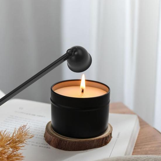 Свечегаситель в форме колокола с длинной ручкой, фитиль для чайной свечи из полированной нержавеющей стали