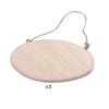 Door Plaques - GRAINE CREATIVE - 3 Oval Wooden Plaques - Beige - Interior - To Hang