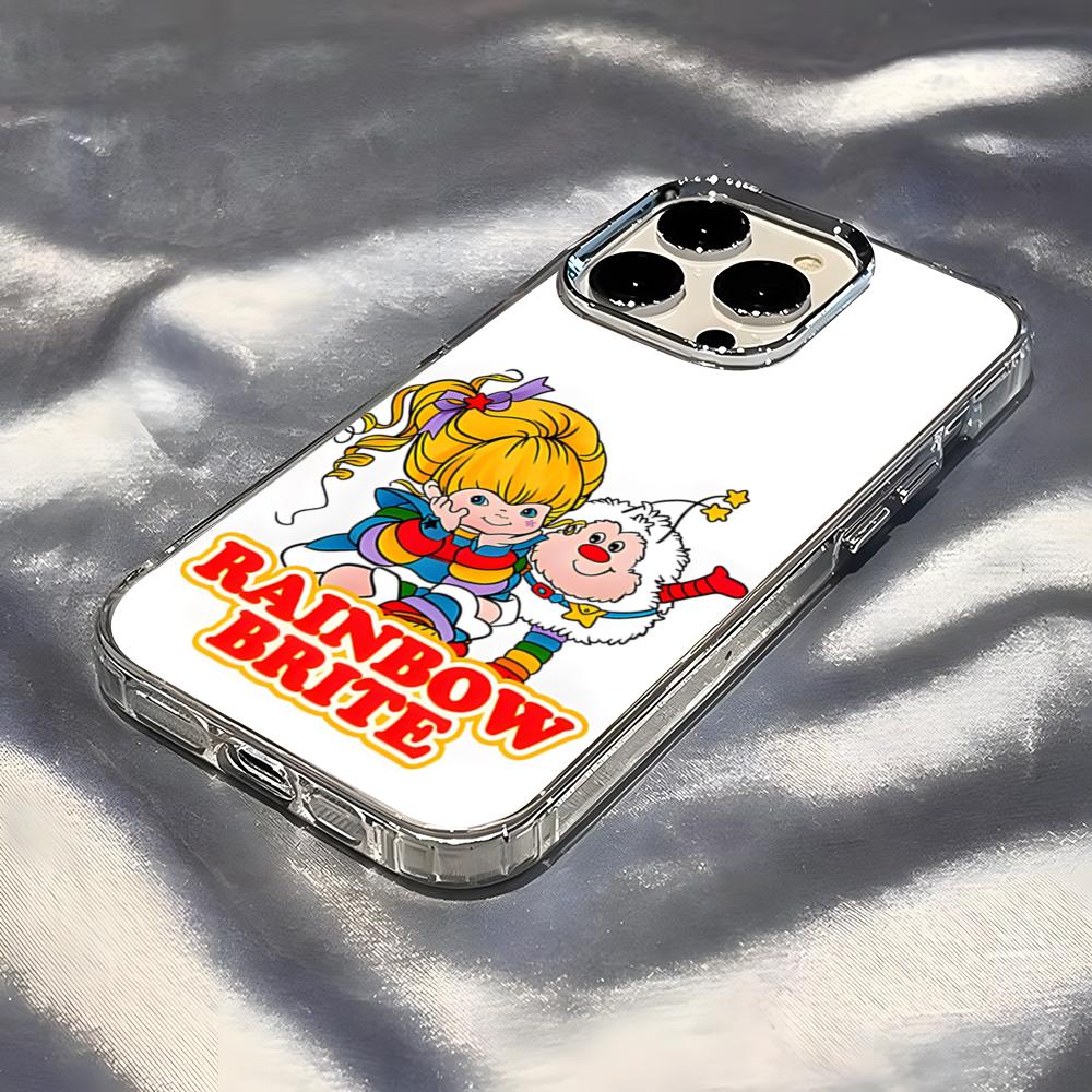 Cute Rainbow B-BriteS Phone Case For IPhone 17 Pro Max 16 15 14 Pro Max IPhone 13 Pro Max 11 Plus Transparent Cover